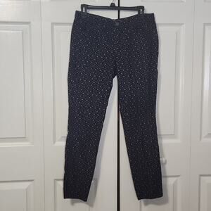 Madewell Women's Dark & Light Purple Polka-dot Corduroy Pants Size 28 Stretch